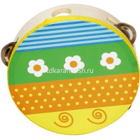 Бубен 15х5см 10 цветов дерево/металл Y6175-17 от магазина "Карандаш"