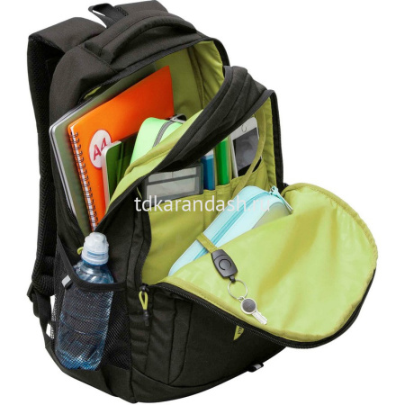 Рюкзак 32х47х17см 832гр, 2 отделения, 4 кармана, черный/салатовый RU-436-2/2 от магазина "Карандаш"