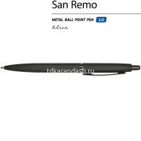Ручка шариковая "San Remo" 1,0мм синяя, автомат, черный корпус, металл 20-0249/01 от магазина "Карандаш"