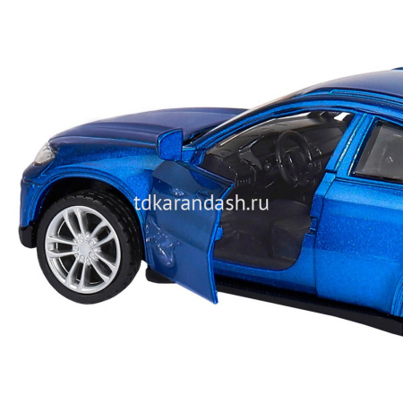 Машина "BMW X6" синяя, инерционная, металл 17,5см (свет, звук, откр.двери) JB1251253 от магазина "Карандаш"