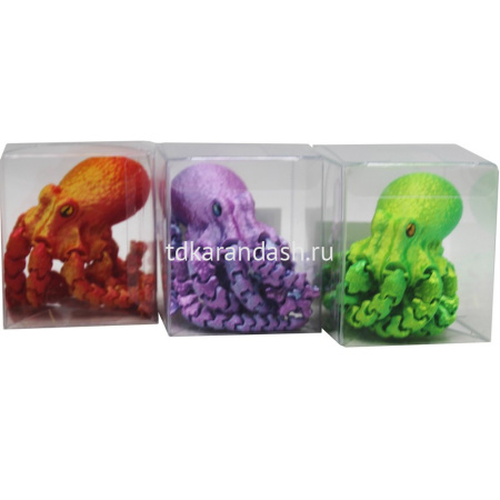 Фигурка 3D "Осьминог" 21см подвижный, пластик, 6 цветов 11260-24 от магазина "Карандаш"