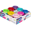 Тесто для лепки 8 баночек 16 цветов, двухслойное, с крышками-штампиками TA2018 от магазина "Карандаш"
