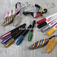 Маркер-краска красный, металл.корпус, пулевидный наконечник, толщина линии 1-4мм 046372 от магазина "Карандаш"