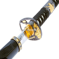 Катана самурайский меч 104см в черных ножнах металл AG-196 от магазина "Карандаш"