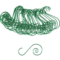 Набор металлических крючков 5х2,5см 40шт. для ёлочных украшений, зеленые НУ-6176 от магазина "Карандаш"