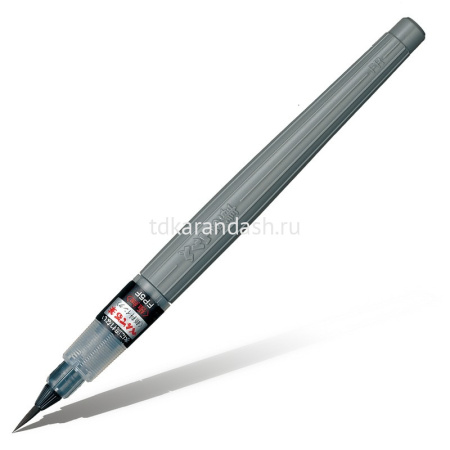 Кисть для калиграфии "Brush Pen" черные чернила, тонкая, в блистере XFP5F