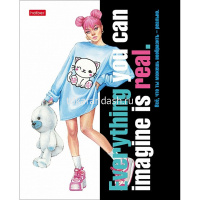 Тетрадь А5 48л клетка "Zoomer-girl-Креатив" на скобе глянцевая ламинация 5 дизайнов 080151 от магазина "Карандаш"