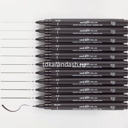 Ручка капиллярная "PIN005-200" 0,05мм черная 141534 от магазина "Карандаш"