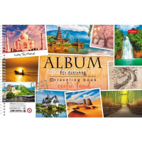 Альбом для рисования А4 48л "Travel" на спирали, перфорация на отрыв, 5 дизайнов 058401 от магазина "Карандаш"