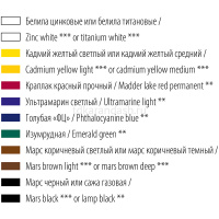 Краски масляные 8 цветов 18мл туба Мастер Класс 1141082 от магазина "Карандаш"
