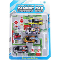 Набор машин "Famous car" пластик, 4 машинки, с аксессуарами 34 х 23см 1486293/TN-10186686-3/1988572 от магазина "Карандаш"