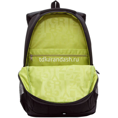 Рюкзак 32х47х17см 832гр, 2 отделения, 4 кармана, черный/салатовый RU-436-2/2 от магазина "Карандаш"