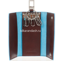 Ключница "Blue Square" 14х7,5х1см коричневая, натуральная кожа PC1397B2/MO от магазина "Карандаш"