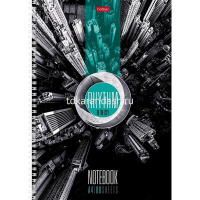 Тетрадь А4 80л линия "Ритм ночного города" на гребне перфорация на отрыв 4 дизайна 082971 от магазина "Карандаш"