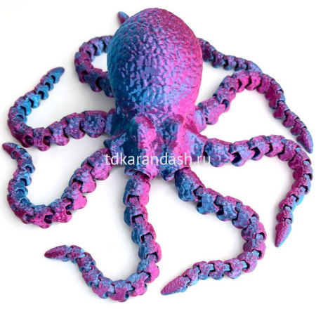 Фигурка 3D "Осьминог" 21см подвижный, пластик, 6 цветов 11260-24 от магазина "Карандаш"