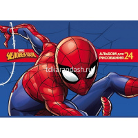 Альбом для рисования А4 24л "Человек- паук" на скобе 5 дизайнов 085140 от магазина "Карандаш"