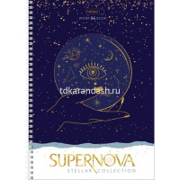 Тетрадь А4 96л клетка "Supernova" на спирали 3D фольга матовая ламинация 4 дизайна 067554 от магазина "Карандаш"