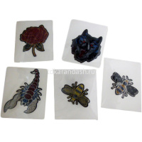Термоаппликация с вышивкой и стразами 4в. Y8026-18 от магазина "Карандаш"