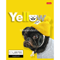 Тетрадь А5 96л клетка "YELLOW" на скобе выборочный лак 5 дизайнов 063020 от магазина "Карандаш"