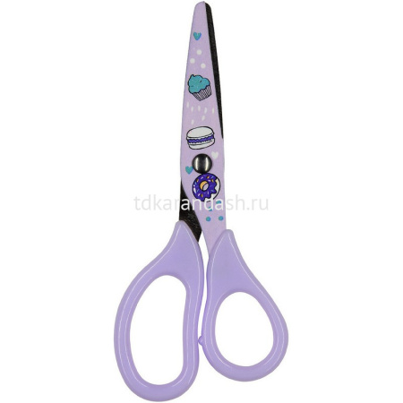 Ножницы детские 13,7см "Happycut" сталь, ручки пластиковые, лезвия с принтом, 4 вида 60-0033/04 от магазина "Карандаш"