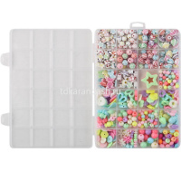 Набор бусин для творчества №10 18,5х13см, размер ассорти, в пластиковом футляре M-20051 от магазина "Карандаш"