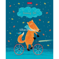 Тетрадь А5 48л клетка "Funny fox" на скобе матовая ламинация 5 дизайнов 48Т5лВ1/068331 от магазина "Карандаш"