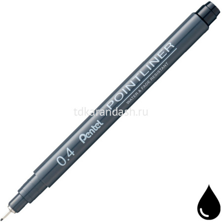 Ручка капиллярная "Pointliner" 0,4мм черная S20P-4A