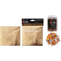 Набор для золочения "Decola" (поталь, лак, клей, кисть) в картонной коробке 95411886 от магазина "Карандаш"