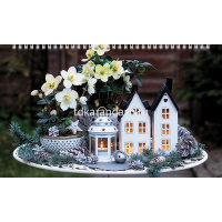 Календарь квартальный 2026 "Уютный сад" 320х840мм настенный трехблочный, с бегунком 5 постеров от магазина "Карандаш"