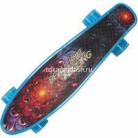 Скейтборд 54х14см, пластик, 4 колеса PU d=6см светятся HB2247 от магазина "Карандаш"
