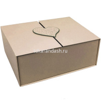 Коробка подарочная 26х21х10см светло-коричневая BJ6641 от магазина "Карандаш"