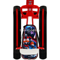 Снегокат "Тимка Спорт 4. Галактический робот" 290мм, со спинкой, красный/чёрный ТС4-1/ГР от магазина "Карандаш"