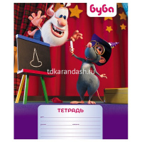 Тетрадь А5 12л узкая линия "Буба" на скобе 5 дизайнов 082486 от магазина "Карандаш"