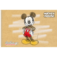 Альбом для рисования А4 40л "Микки Маус" на спирали, перфорация на отрыв 40А4Всп/055156 от магазина "Карандаш"
