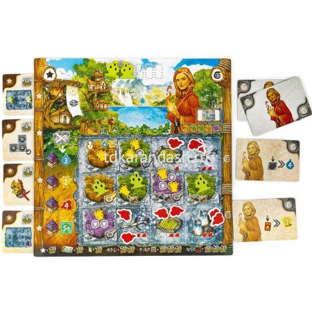 Игра настольная "Племена ветра" 29х29см (планшеты, подставки, карты, тайлы, фигурки, жетоны) от магазина "Карандаш"