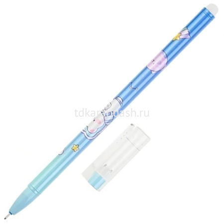 Ручка гелевая пиши-стирай "Зверята-космонавты" 0,5мм синяя, ассорти YZ2285/BK2376