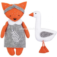 Набор для шитья "Лучшие друзья" (мулине, фетр, синтепон, игла, выкройка) TF-0253 от магазина "Карандаш"