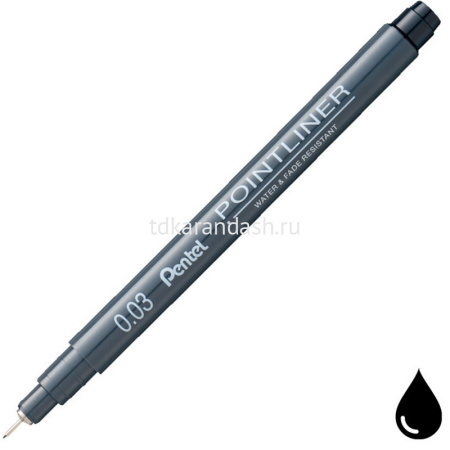 Ручка капиллярная "Pointliner" 0,03мм черная S20P-03A