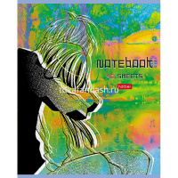 Тетрадь А5 48л клетка "Притяжение" на скобе матовая ламинация 5 дизайнов 079739 от магазина "Карандаш"