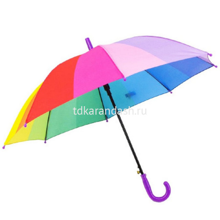 Зонт детский 67см (д.77см) радужный, автомат, со свистком YS914-04
