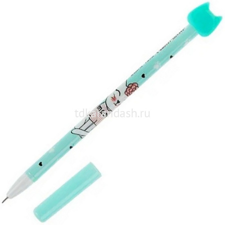 Ручка гелевая пиши-стирай "Котенок" 0,5мм синяя, ассорти 279/YZ2268