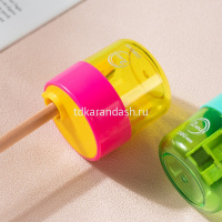 Точилка 2 отв. "Deli" с контейнером, пластик, цвет ассорти EH558 от магазина "Карандаш"