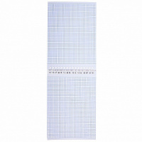 Блокнот А5 80л клетка на спирали, бумвинил металлик красный 80Б5бвВ1гр от магазина "Карандаш"