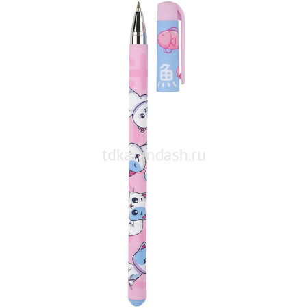 Ручка шариковая "HappyWrite. Kawaii animals. Котенок" 0,5мм синяя 20-0215/58 от магазина "Карандаш"