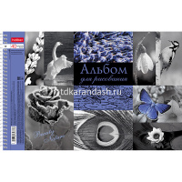 Альбом для рисования А4 40л "Прикосновение цвета" на спирали, перфорация на отрыв 5 дизайнов 062429 от магазина "Карандаш"