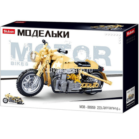 Конструктор "Мотоцикл" 223 детали 28,5х19х5см пластик JB0913217