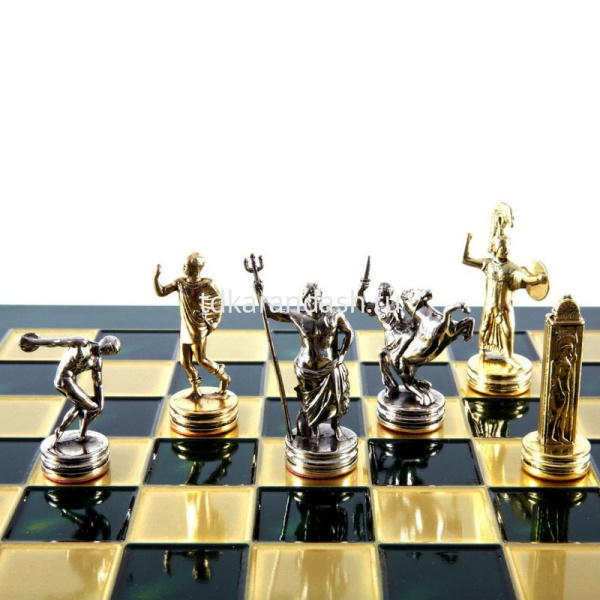 Шахматный набор "Олимпийские Игры" 36х36см дерево/металл (фигуры золото/серебро) MP-S-7-36-GRE от магазина "Карандаш"