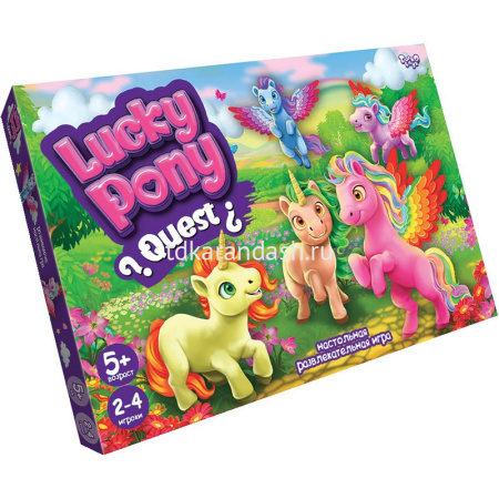 Игра настольная "Lucky Pony" (игровое поле, карты, фишки, кубик) DT G100
