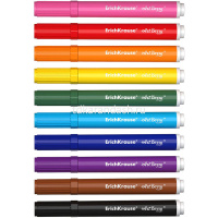 Фломастеры 10 цветов для ткани, 3 трафарета, картон 34937 от магазина "Карандаш"