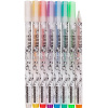 Набор гелевых ручек 8цв 1мм "Sketch&Art. Uni Write. Glitter" чернила с блестками, корпус Soft Touch от магазина "Карандаш"